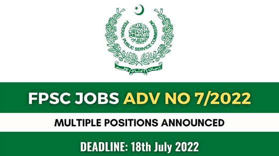 FPSC Jobs 2022