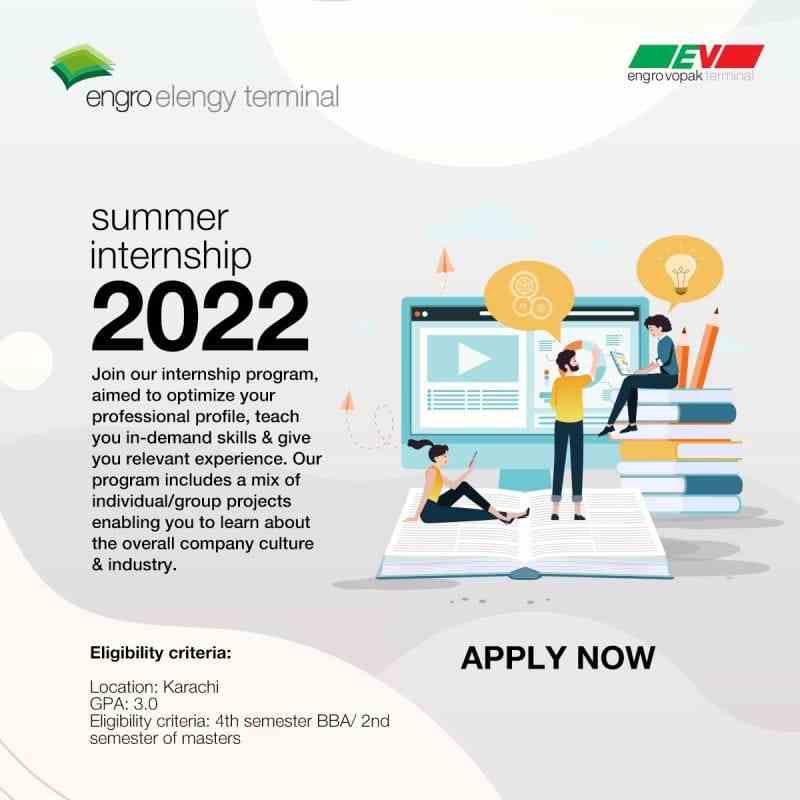 Engro Internship Advertisement 2022