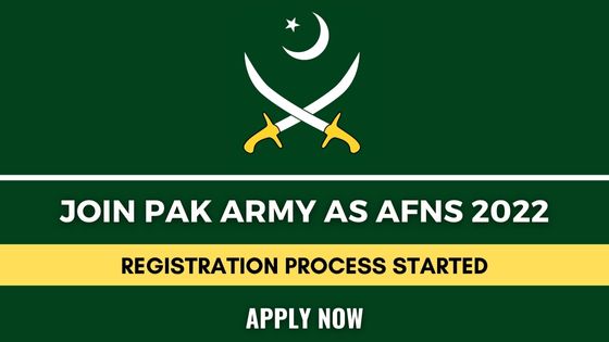 Join Pak Army as AFNS 2022