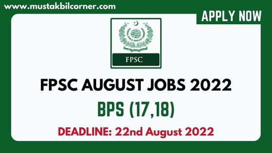 FPSC Jobs August 2022