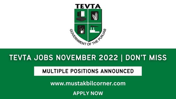 TEVTA Jobs November 2022